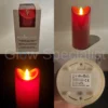 MovinFlame LED KAARS VOOR BUITEN - ROOD - MET TIMER - 15 CM - IP44