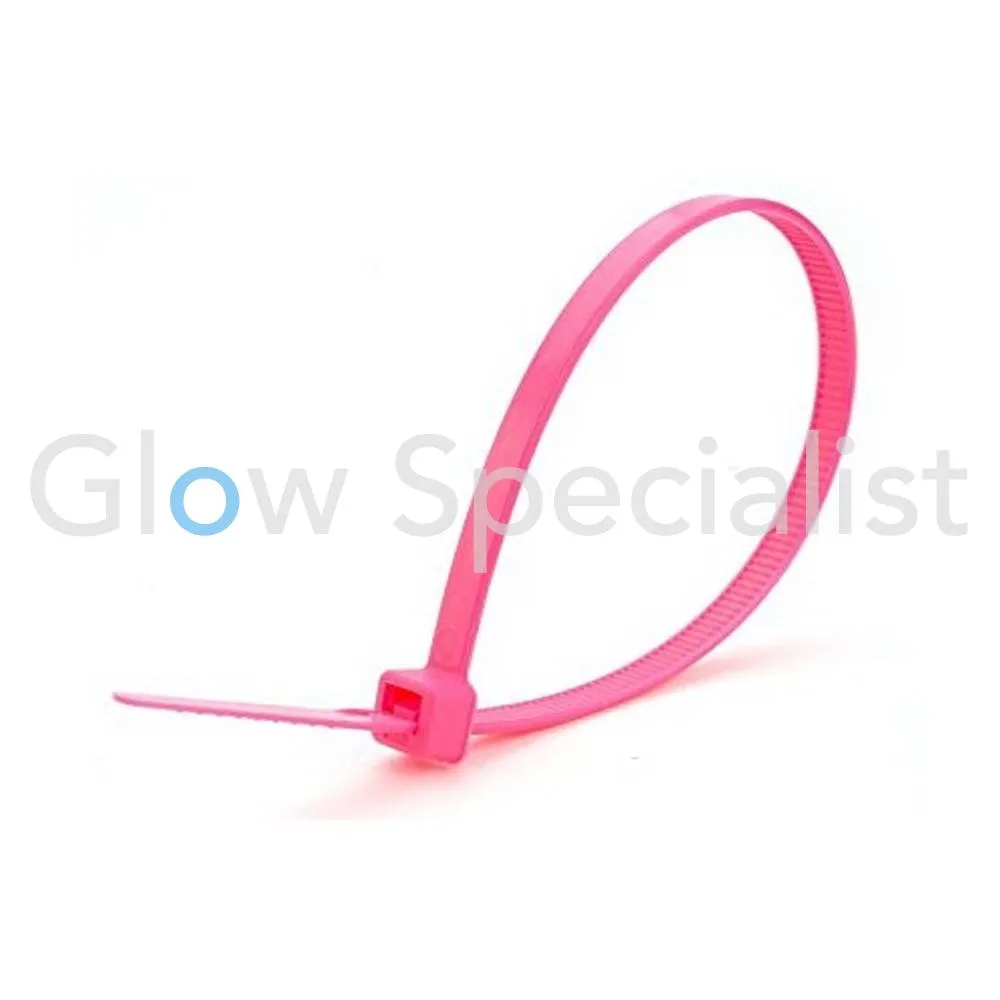 NEON KABELBINDER - ROZE - 100 STUKS - Afbeelding 2