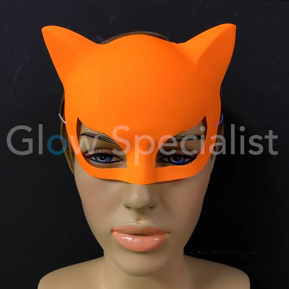 NEON OOGMASKER KAT - SET VAN 12 STUKS - 4 KLEUREN - Afbeelding 9