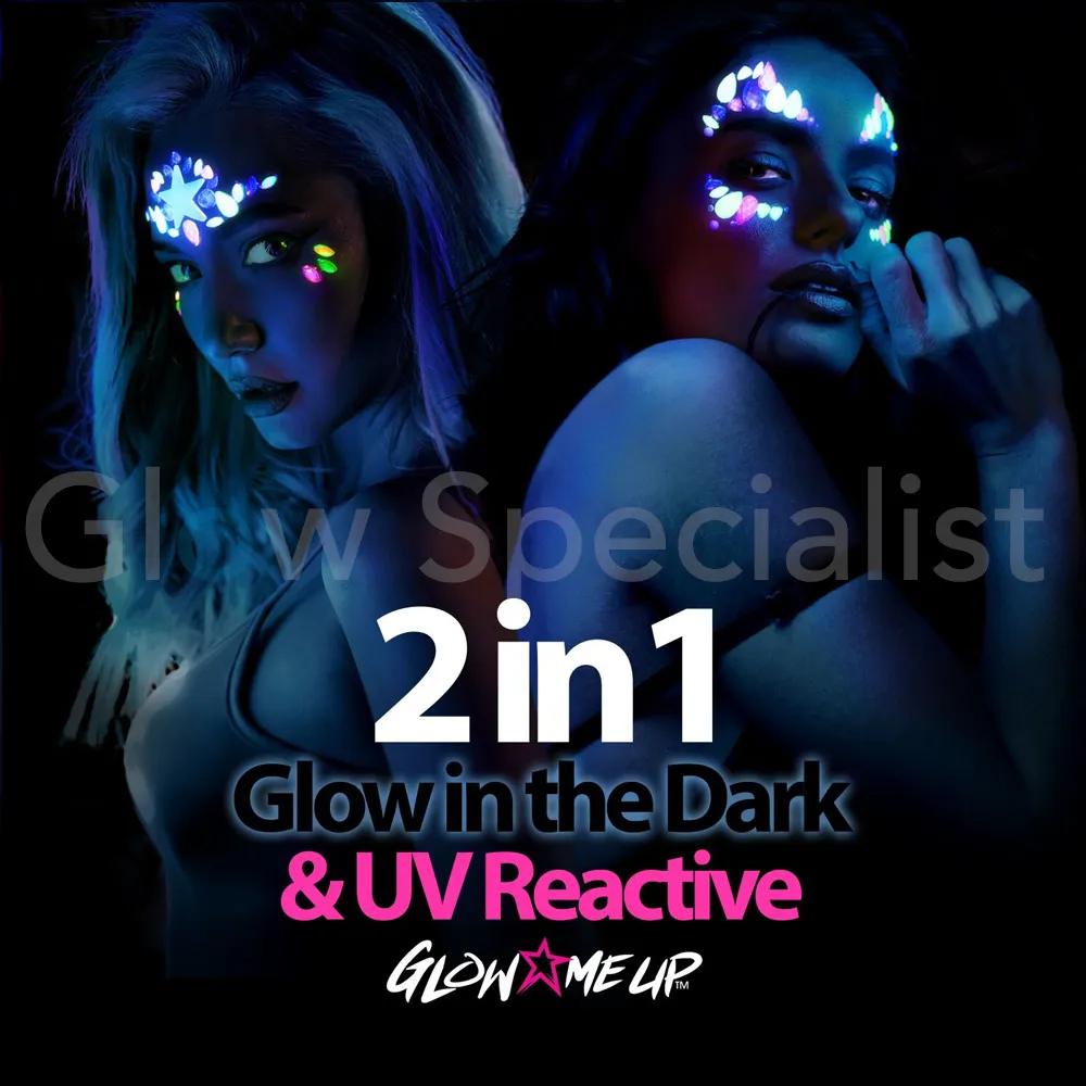 PaintGlow PAINTGLOW GLOW IN THE DARK UV REACTIVE FACE JEWELS - STER - Afbeelding 4