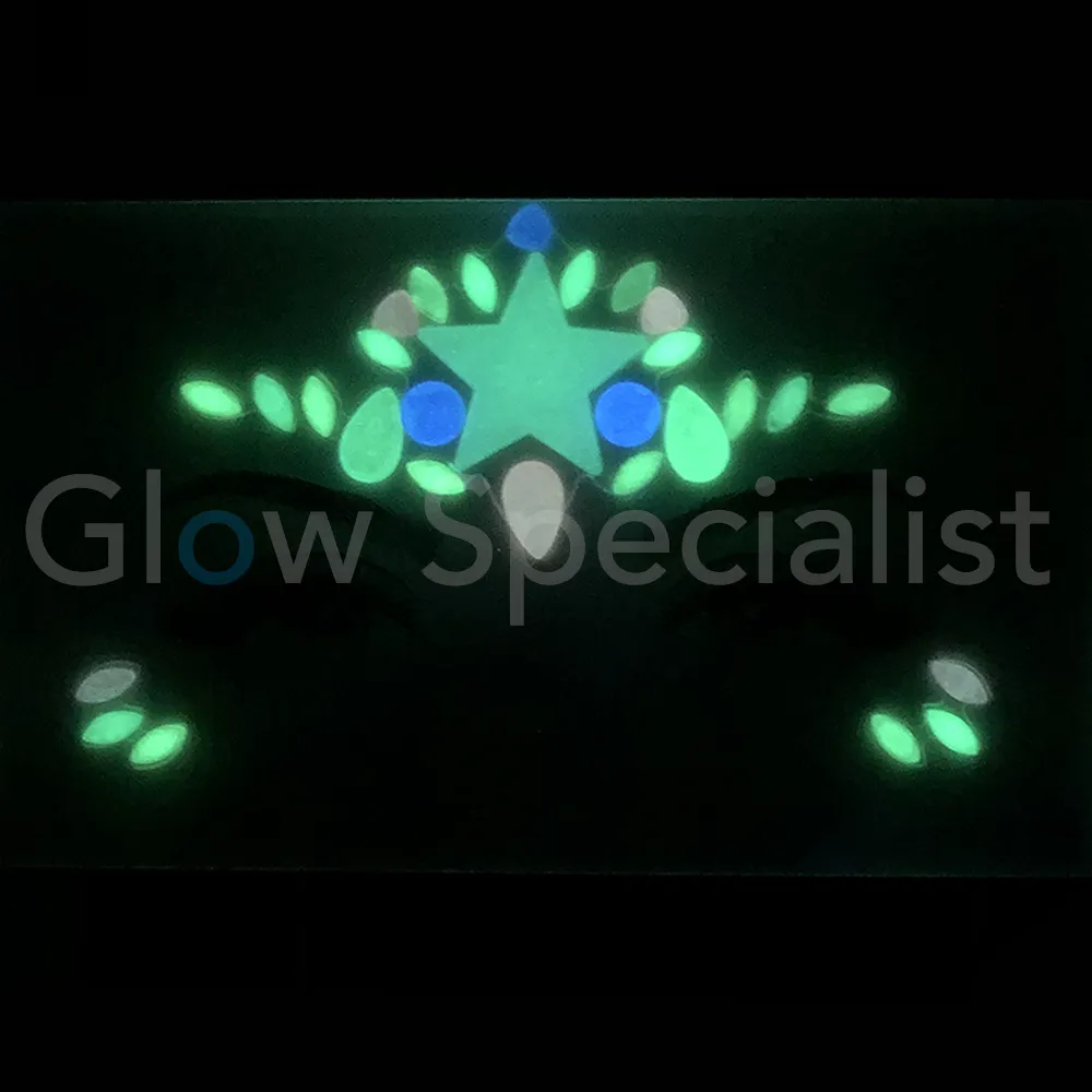PaintGlow PAINTGLOW GLOW IN THE DARK UV REACTIVE FACE JEWELS - STER - Afbeelding 6