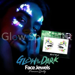 PaintGlow PAINTGLOW GLOW IN THE DARK UV REACTIVE FACE JEWELS - CATEYE