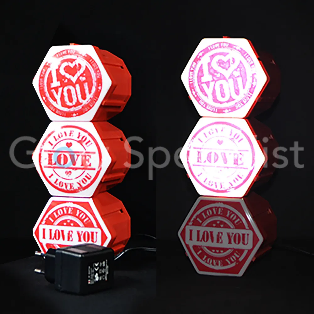 Party Fun Light LED LICHTORGEL I LOVE YOU - Afbeelding 2