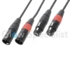 Pd Connex POWER DYNAMICS CONNEX - KABEL 2x XLR MALE - 2x XLR FEMALE - 1,5 METER