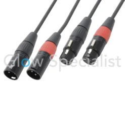 Pd Connex POWER DYNAMICS CONNEX - KABEL 2x XLR MALE - 2x XLR FEMALE - 1,5 METER