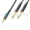 Pd Connex POWER DYNAMICS CONNEX - KABEL 3.5 STEREO - 2x 6.3 MONO - 1.5M HQ
