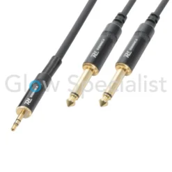 Pd Connex POWER DYNAMICS CONNEX - KABEL 3.5 STEREO - 2x 6.3 MONO - 1.5M HQ