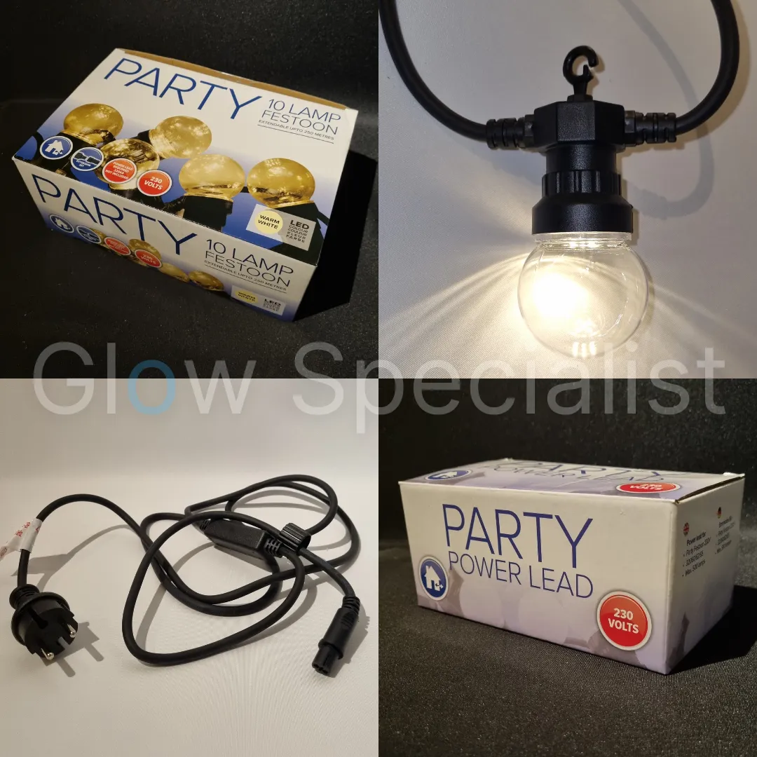 PRIKKABEL - 5 M - 10 LED LAMPEN - HELDER - WARM WIT - IP44 - Afbeelding 2