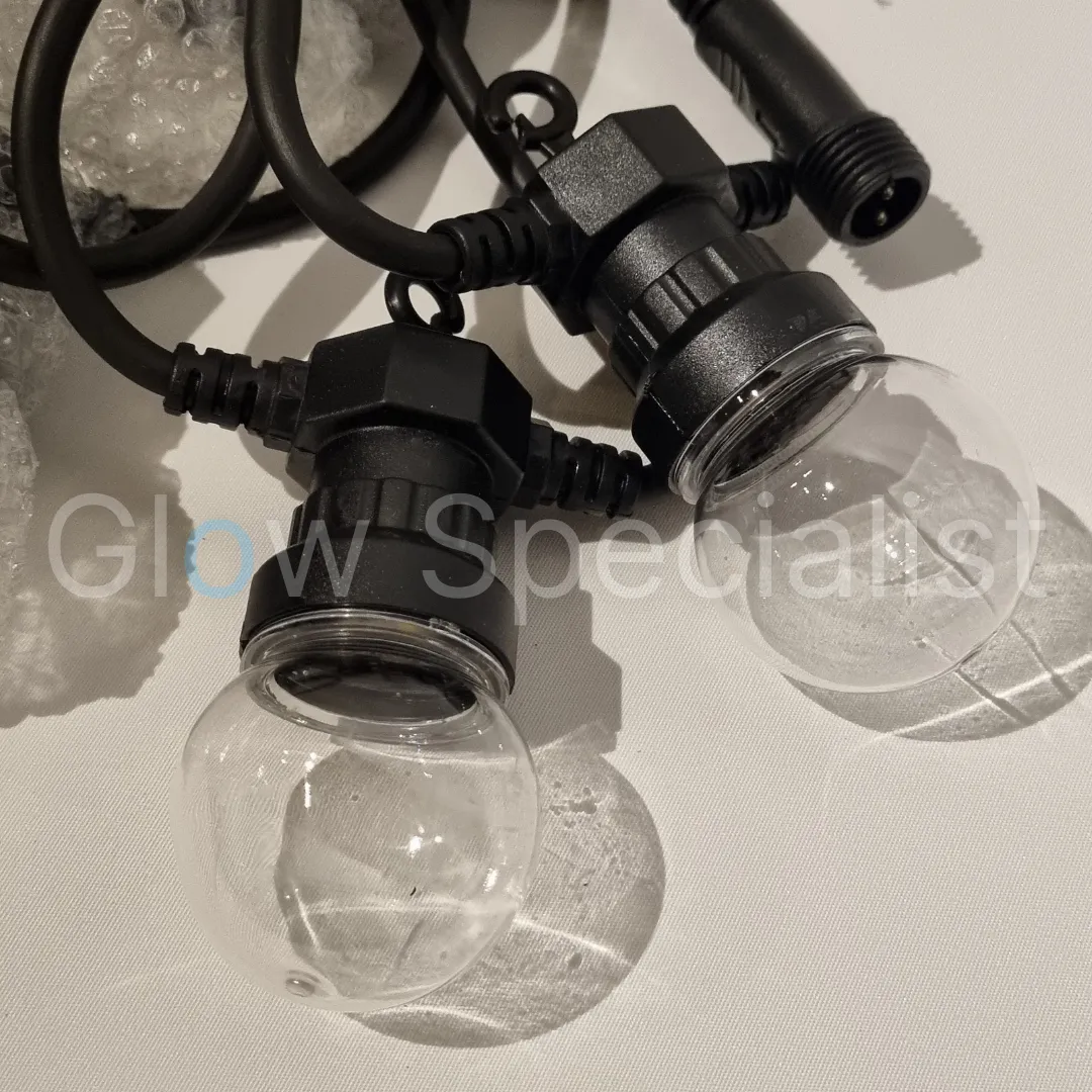 PRIKKABEL - 5 M - 10 LED LAMPEN - HELDER - WARM WIT - IP44 - Afbeelding 5