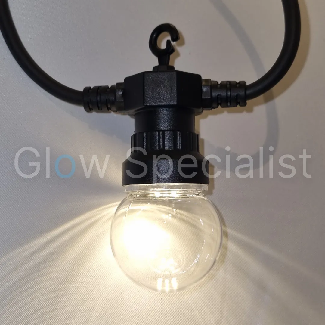 PRIKKABEL - 5 M - 10 LED LAMPEN - HELDER - WARM WIT - IP44 - Afbeelding 6