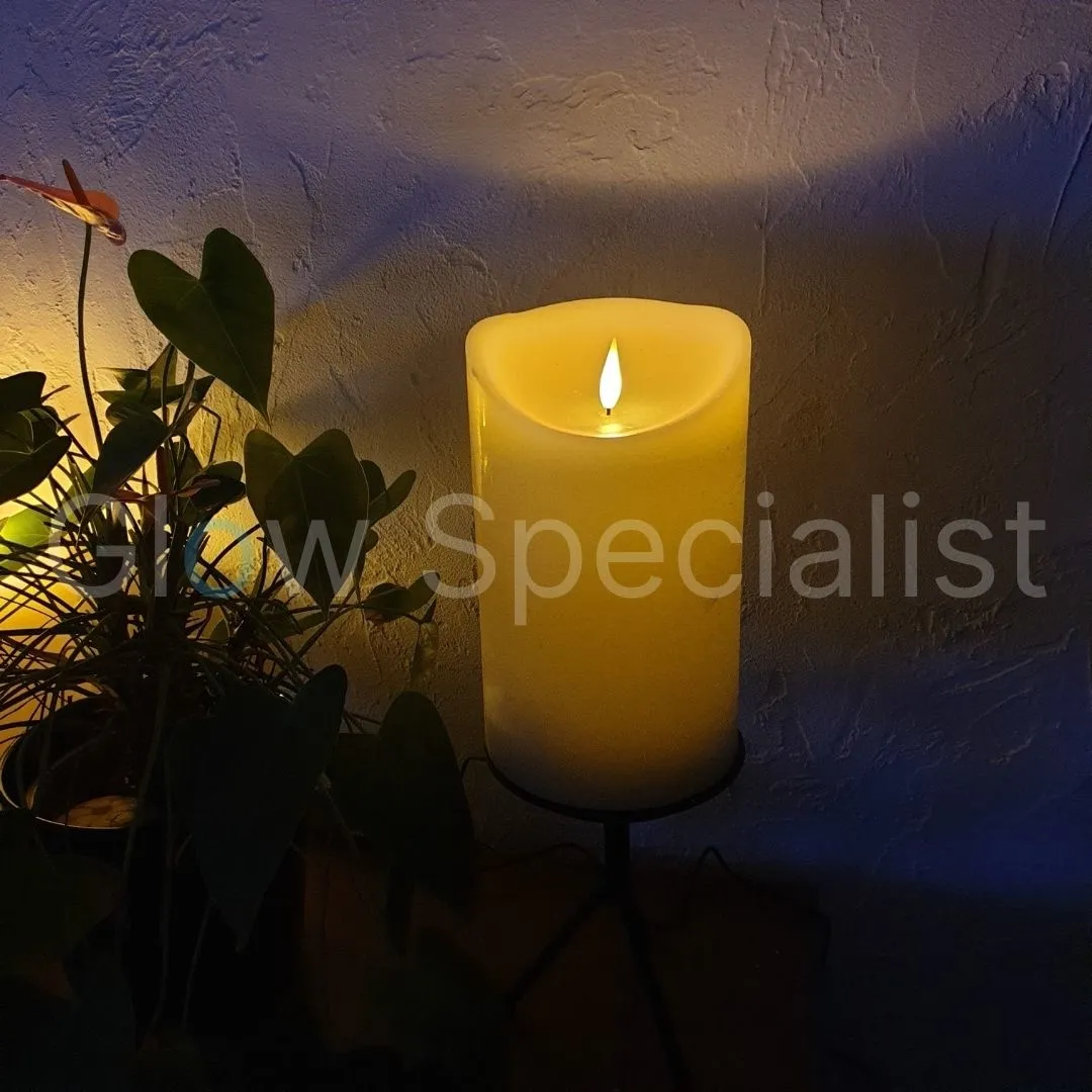 SIMUFLAME LED KAARS - MET AFSTANDSBEDIENING - 25 CM