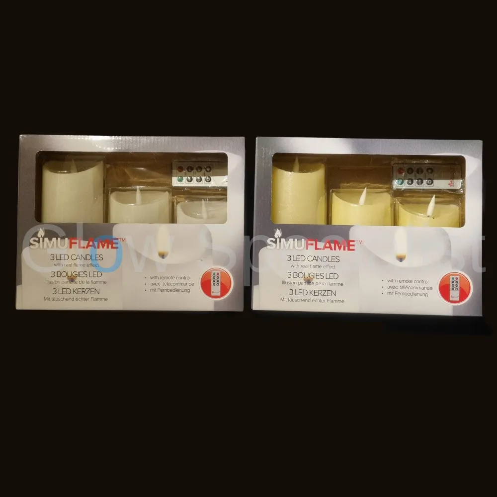 SIMUFLAME LED KAARSEN - SET VAN 3 - MET TIMER EN AFSTANDSBEDIENING - Ø 7,5CM - Afbeelding 10