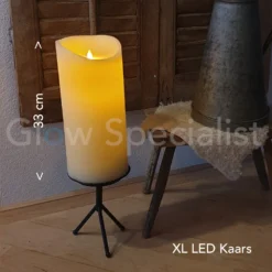 SIMUFLAME XL LED KAARS - MET AFSTANDSBEDIENING - 33 CM