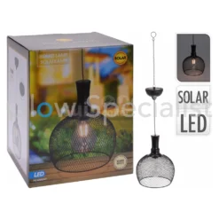 SOLAR LED HANGLAMP METAAL - Ø18CM - WARM WIT