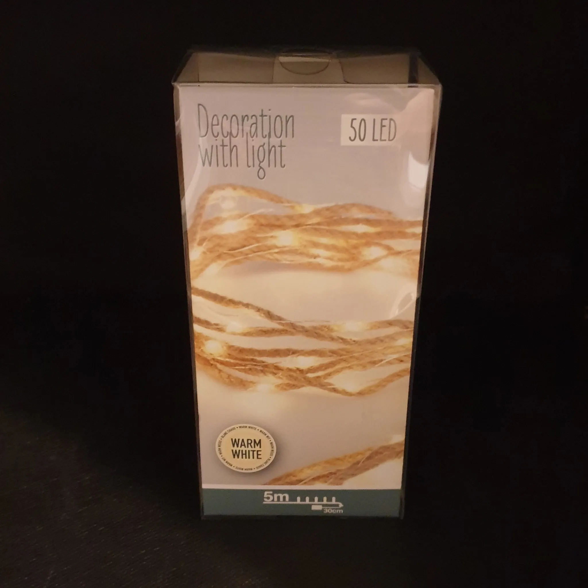 TOUW MET LICHT - 5 M - 50 LED - WARM WIT - Afbeelding 5