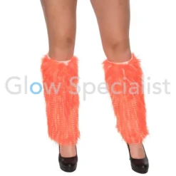 UV / BLACKLIGHT BEENWARMERS PLUCHE - NEON ORANJE