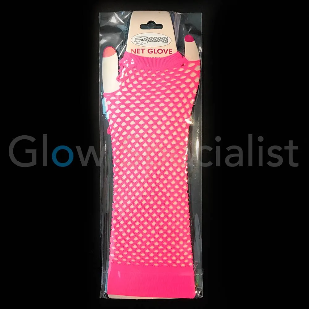 UV / BLACKLIGHT NEON HANDSCHOENEN - VINGERLOOS - 25 CM - Afbeelding 5