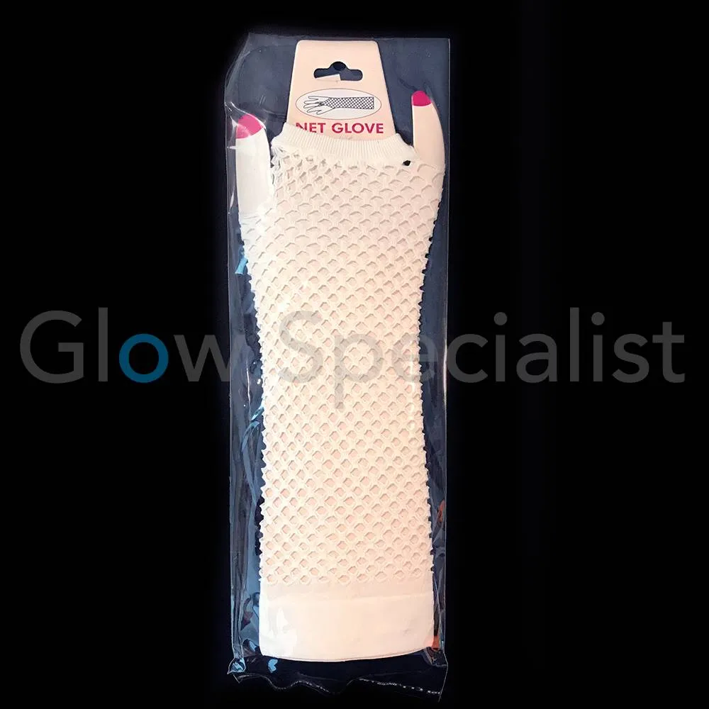 UV / BLACKLIGHT NEON HANDSCHOENEN - VINGERLOOS - 25 CM - Afbeelding 6