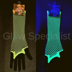UV / BLACKLIGHT NEON HANDSCHOENEN - VINGERLOOS - 35 CM