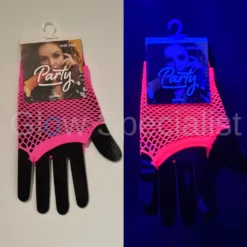 UV/BLACKLIGHT NEON HANDSCHOENEN - VINGERLOOS - KORT MODEL - 10 CM