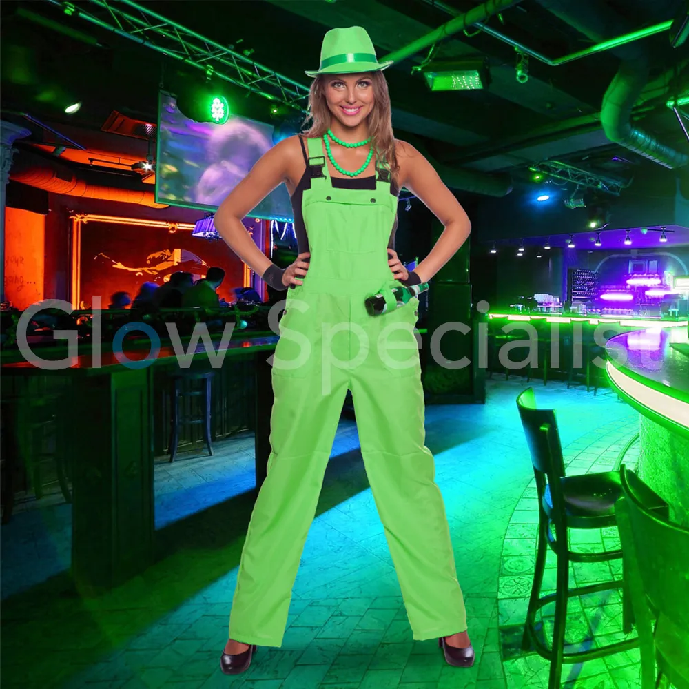 UV/ BLACKLIGHT NEON TUINBROEK GROEN - Afbeelding 2