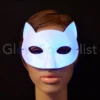 UV/BLACKLIGHT OOGMASKER - KAT - WIT