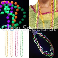UV NEON KRALENKETTING - SET VAN 4