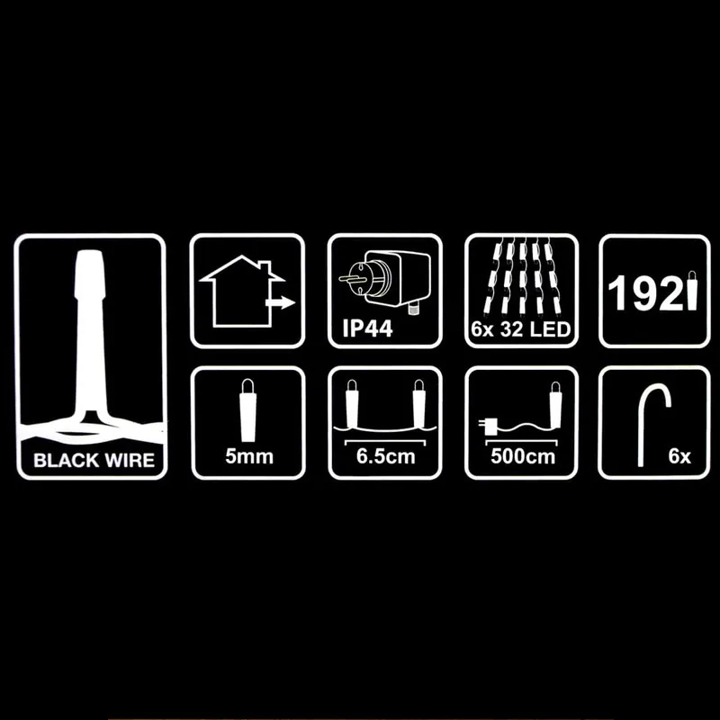 VLAGGENMAST VERLICHTING - 192 LED - H 208 CM - WARM WIT - Afbeelding 6