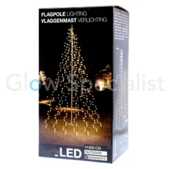 VLAGGENMAST VERLICHTING - 360 LED - H 800 CM - WARM WIT