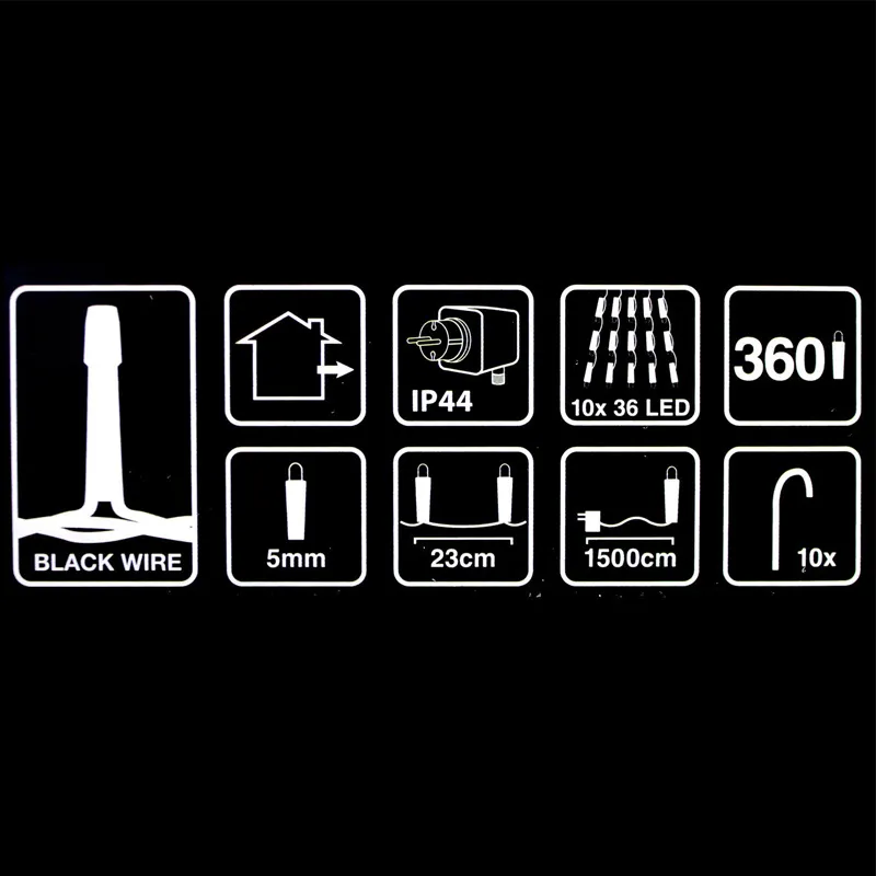 VLAGGENMAST VERLICHTING - 360 LED - H 800 CM - WARM WIT - Afbeelding 7