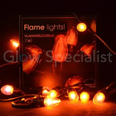 VLAMVERLICHTING - 10 LAMPJES