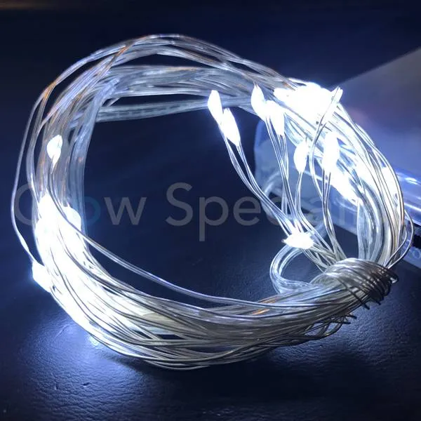 ZILVERDRAAD VERLICHTING - 40 LED - WIT - Afbeelding 3