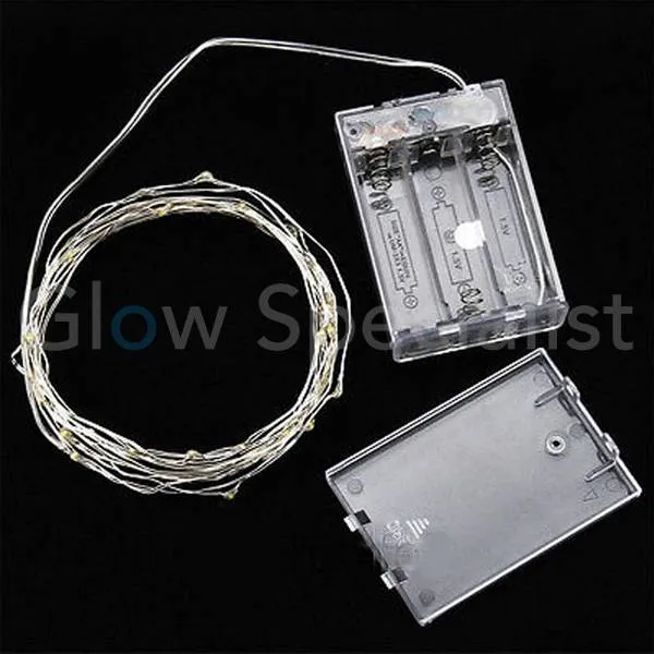 ZILVERDRAAD VERLICHTING - 40 LED - WIT - Afbeelding 5