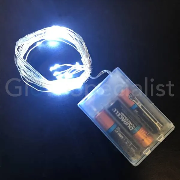 ZILVERDRAAD VERLICHTING - 40 LED - WIT - Afbeelding 7