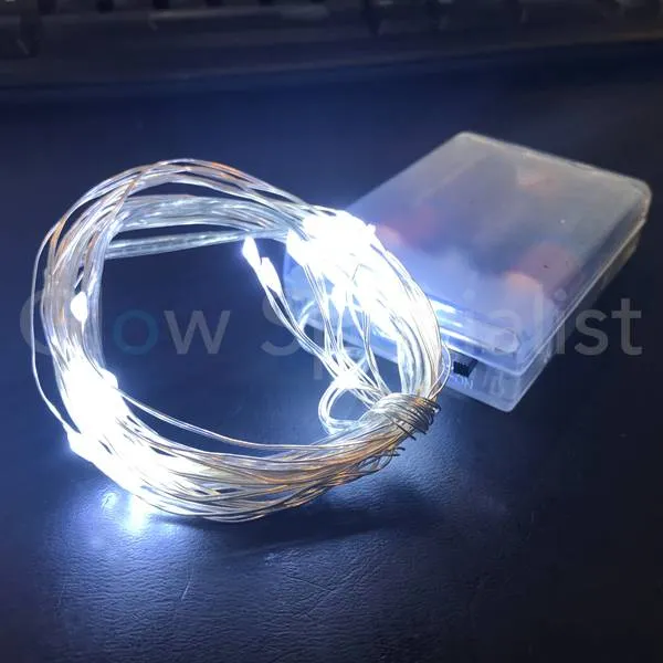 ZILVERDRAAD VERLICHTING - 40 LED - WIT - Afbeelding 8