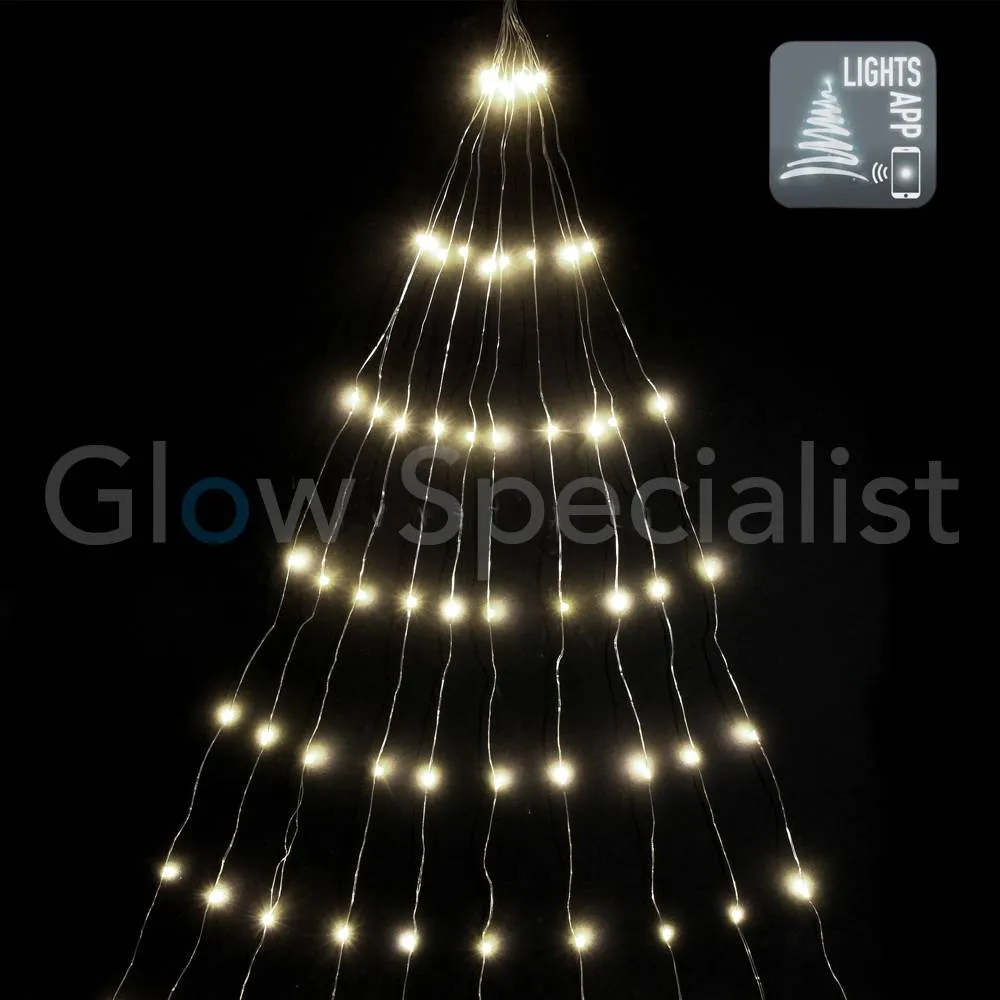 ZILVERDRAADVERLICHTING - 200 LED - WARM WIT - BEDIENING VIA SMARTPHONE APP - Afbeelding 4